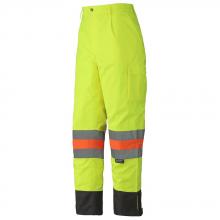 Pioneer V1190460-2XL - Hi-Viz Yellow Waterproof Traffic Safety Pants - Tricot Polyester - MTQ Approved - 2XL
