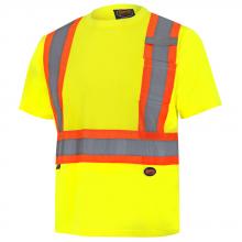 Pioneer V1051160-2XL - Hi-Viz Bird's-Eye Safety T-Shirt - Hi-Viz Yellow/Green - 2XL