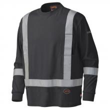 Pioneer V2580470-2XL - Black Hi-Viz Flame Resistant Long-Sleeved Cotton Safety Shirt - 2XL
