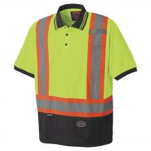 Pioneer V1051360-2XL - Hi-Viz Yellow/Green Birdseye Safety Polo Shirt - 2XL