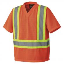 Pioneer V1050450-2XL - Hi-Viz Safety T-Shirts - Polyester Mesh - Hangable Bag - Orange - 2XL