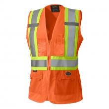 Pioneer V1021170-2XL - Tear-Away Mesh Back Zip Front Safety Vests - Tricot Polyester