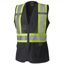 Pioneer V1021870-2XL - Hi-Viz Women's Safety Vest - Black - 2XL