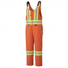 Pioneer V203021T-40 - Hi-Viz Orange Polyester/Cotton Safety Overalls with Leg Zippers - Tall - 40