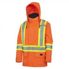 Pioneer V1090150-2XL - Hi-Viz Orange 150D Lightweight Waterproof Safety Jacket with Detachable Hood - 2XL