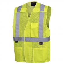 Pioneer V1060660-2/3XL - Hi-Viz Yellow/Green Safety Mesh Vest with 2" Tape - 2/3XL