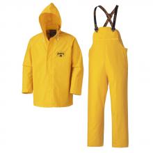 Pioneer V3510160-2XL - Heavy-Duty Flame Resistant Waterproof 3-Piece Rainsuits - PVC/Polyester/PVC - Yellow - 2XL