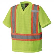 Pioneer V1050460-2XL - Hi-Viz Safety T-Shirts - Polyester Mesh - Hangable Bag - Yellow - 2XL
