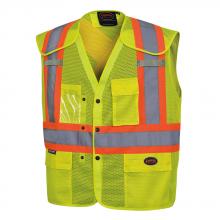 Pioneer V102196A-2/3XL - Hi-Viz Yellow/Green Drop Shoulder Safety Vest with Snaps - 2/3XL