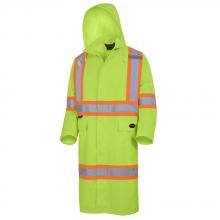 Pioneer V1081460-2XL - Hi-Viz Yellow/Green "The Rock" 300D Oxford Polyester Long Coat with PU Coating - 2XL