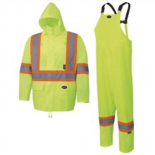 Pioneer V1080360-2XL - Hi-Viz Rainsuit - 150D Oxford Polyester/PU - Hi-Viz Yellow/Green - 2XL