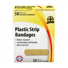 Wasip F1570750 - Plastic Strip Bandage, 7.5 x 2cm, 50/Bag