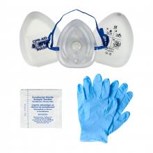 Wasip F5018401 - CPR Compact Mask, O2 Inlet, Case, Gloves, Wipes
