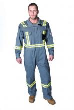 White Bear IUSGRY7S-TALL-SM-36T - GREY COVERALLS (7 OZ INDURA ULTRASOFT) - SMALL