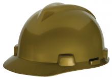 MSA Safety 464852 - V-Gard Slotted Cap, Gold w/ Staz-On Suspension, w/Fas-Trac III Suspension