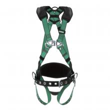 MSA Safety 10197364 - V-FORM Construction Harness, Standard, Back & Hip D-Ring, Tongue Buckle Leg Stra