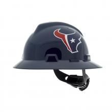 MSA Safety 10194754 - NFL V-Gard Full Brim Hard Hat, Houston Texans