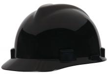 MSA Safety 475235 - V-Gard Slotted Cap, Black, w/Staz-On Suspension