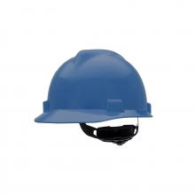 MSA Safety 477483 - V-Gard Slotted Cap, Blue, w/Fas-Trac III Suspension