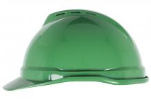 MSA Safety 10034032 - V-Gard 500 Cap, Green Vented, 6-Point Fas-Trac III