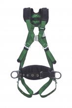 MSA Safety 10207734 - V-FORM Construction Harness, Standard, Back & Hip D-Ring, Tongue Buckle Leg Stra