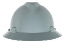 MSA Safety 454731 - V-Gard Slotted Full-Brim Hat, Gray, w/Staz-On Suspension