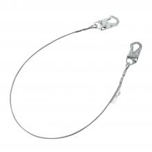 MSA Safety 10199019 - V-Series cable single-leg fixed restraint lanyard, 6',36C small snaphooks, ANSI