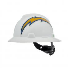 MSA Safety 10194780 - NFL V-Gard Full Brim Hard Hat, Los Angeles Chargers