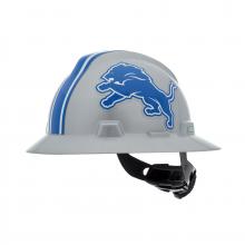 MSA Safety 10194752 - NFL V-Gard Full Brim Hard Hat, Detroit Lions