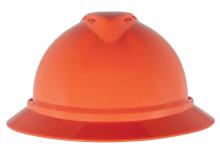 MSA Safety 10168453 - V-Gard 500 Hat, Hi-Viz Orange Vented, 6-Point Fas-Trac III