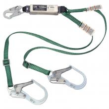 MSA Safety 10211488 - V-SERIES 12FT Free Fall/Heavy Worker twin leg energy absorbing lanyard, 6' small
