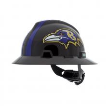 MSA Safety 10194744 - NFL V-Gard Full Brim Hard Hat, Baltimore Ravens