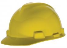 MSA Safety 10057443 - V-Gard Slotted Cap, Yellow, w/1-Touch Suspension