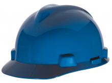 MSA Safety 463943 - V-Gard Slotted Cap, Blue, w/Staz-On Suspension