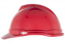 MSA Safety 10034031 - V-Gard 500 Cap, Red Vented, 6-Point Fas-Trac III