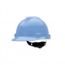 MSA Safety 495853 - V-Gard Slotted Cap, Robin's Egg Blue, w/Fas-Trac III Suspension
