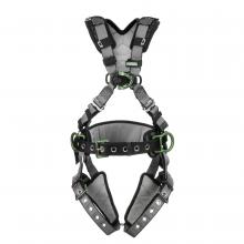 MSA Safety 10195143 - V-FIT Construction Harness, Super Extra Large, Back, Chest & Hip D-Rings, Tongue