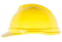 MSA Safety 10034029 - V-Gard 500 Cap, Yellow Vented, 6-Point Fas-Trac III